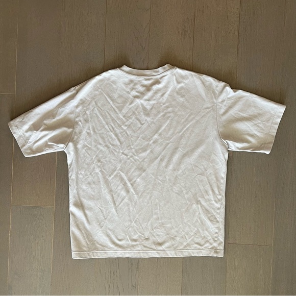 Uniqlo Light Grey AIRism Cotton Oversized Crew Neck Half Sleeve T-Shirt - Picture 4 of 10